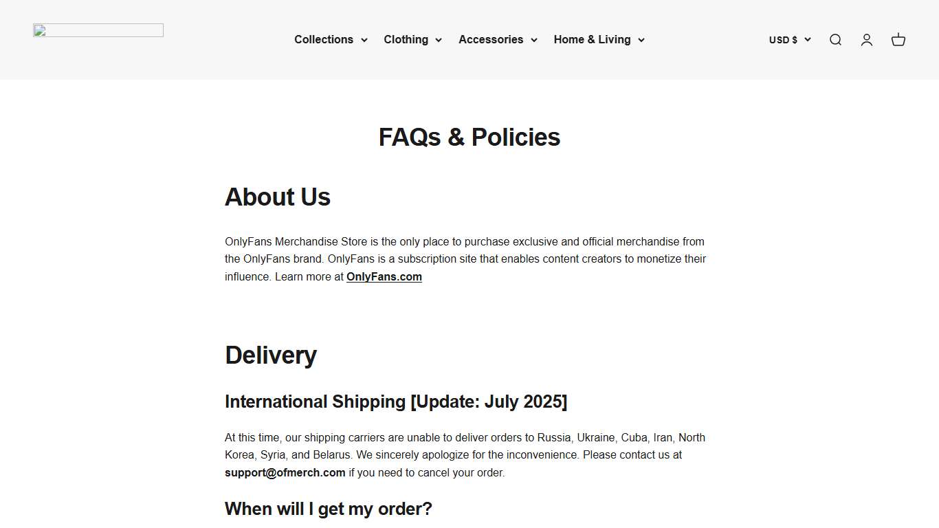 FAQs & Policies