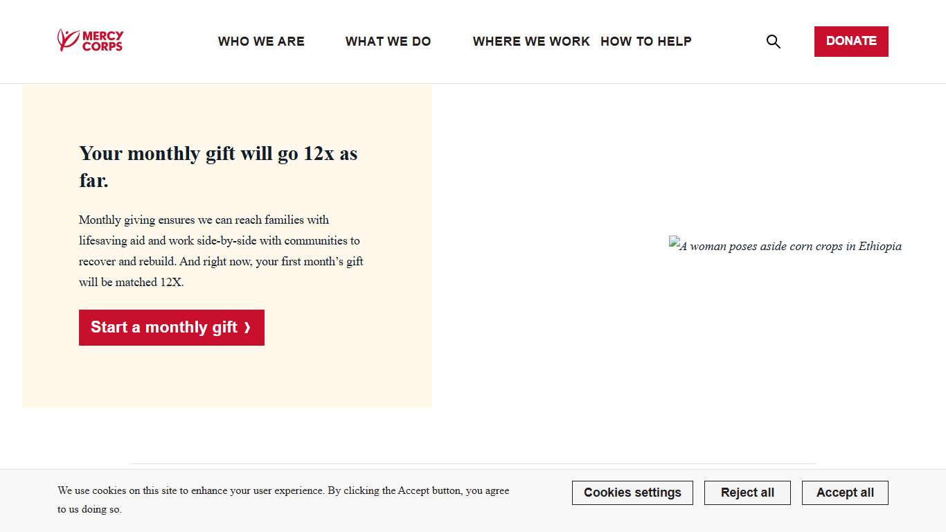 Homepage Mercy Corps